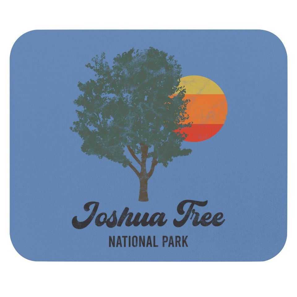 Retro Joshua Tree National Park Vintage Hiking Camping Mouse Pad