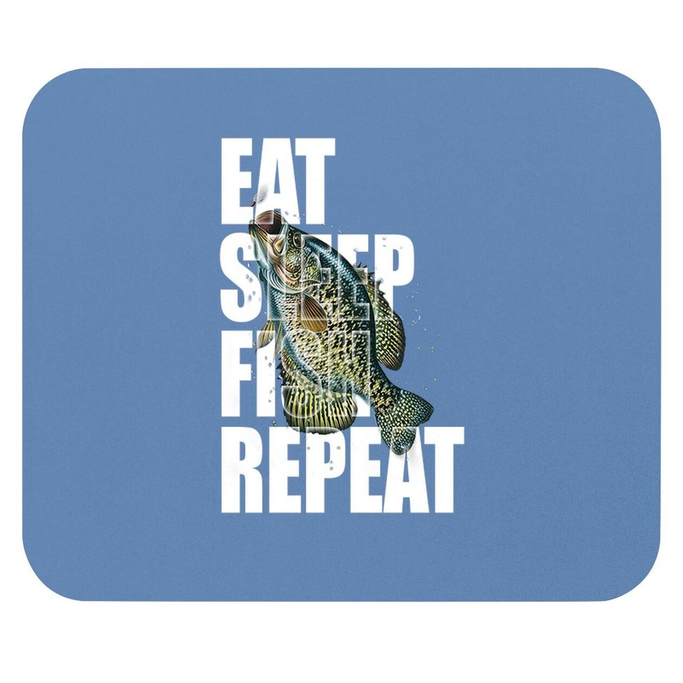 Old Glory Eat Sleep Fish Repeat Crappie Soft Mouse Pad