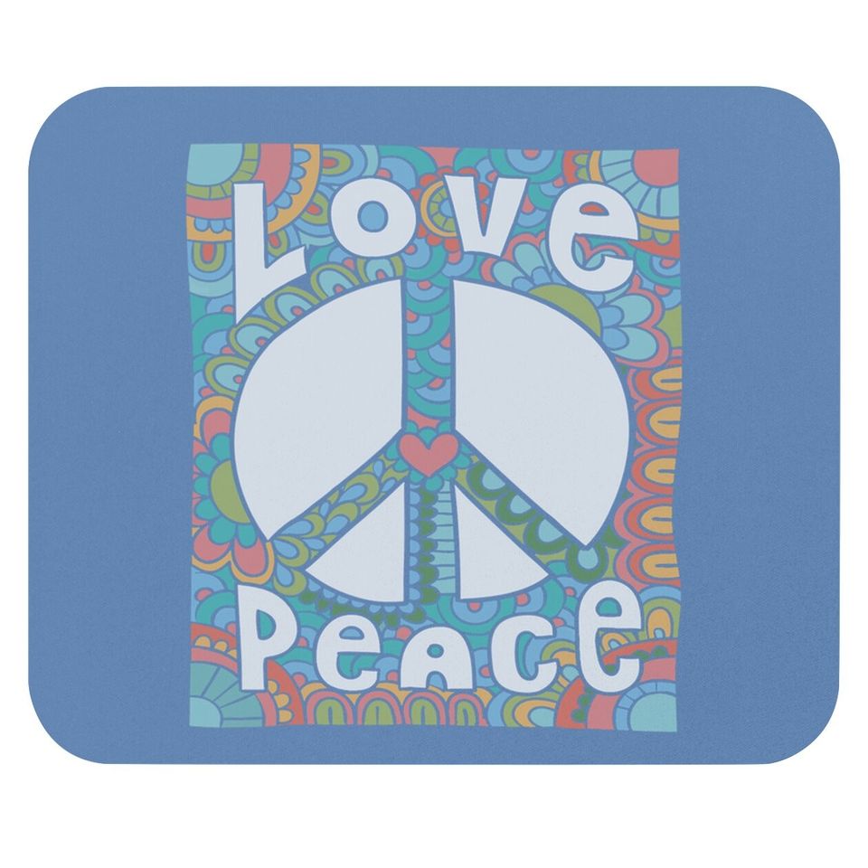 Peace Mouse Pad 60s 70s Tie Die Hippie Costume Mouse Pad
