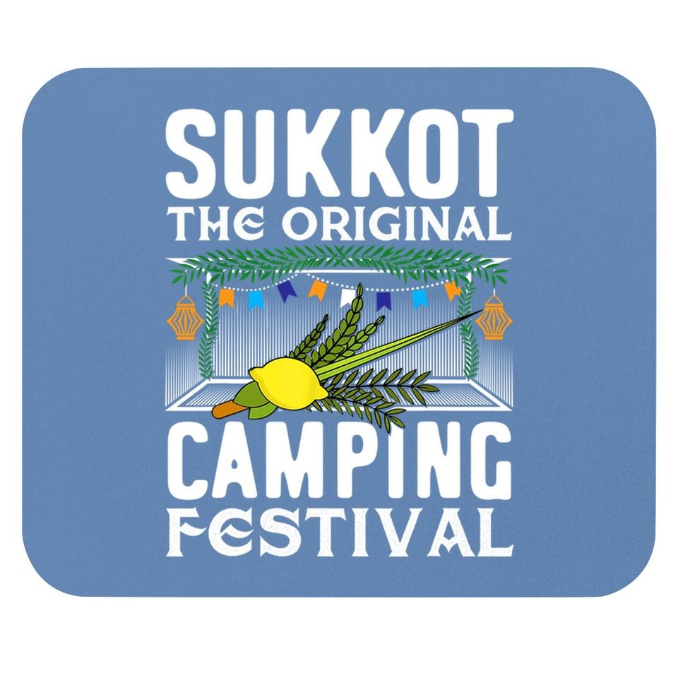 Sukkot The Original Camping Festival Sukkah Jewish Holiday Mouse Pad