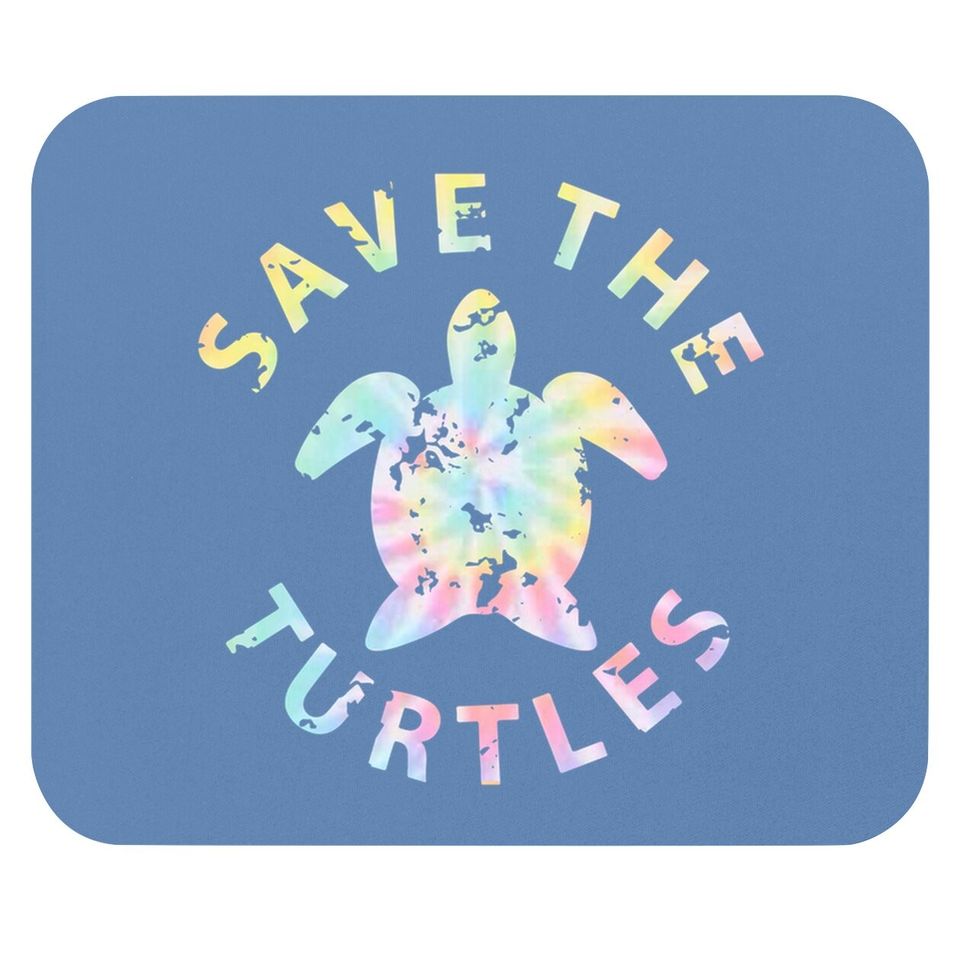 Save The Turtles Tie Dye Mouse Pad