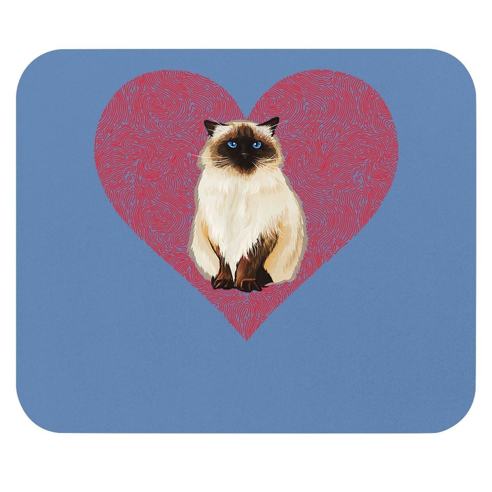 The Himalayan Valentines Day Cat Love Fingerprint Mouse Pad