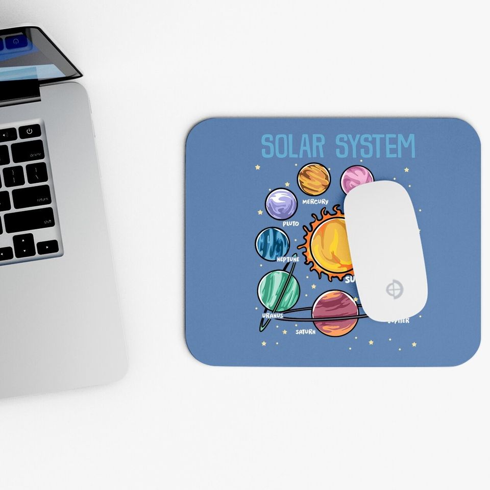 Solar System Planets Science Space Boys Girls Stem Mouse Pad
