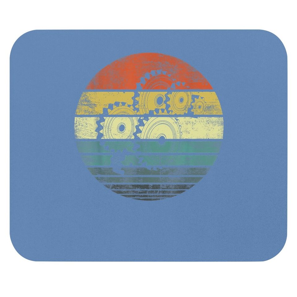 Mechanical Engineer Retro Cogs Engineering Gear Mouse Pad