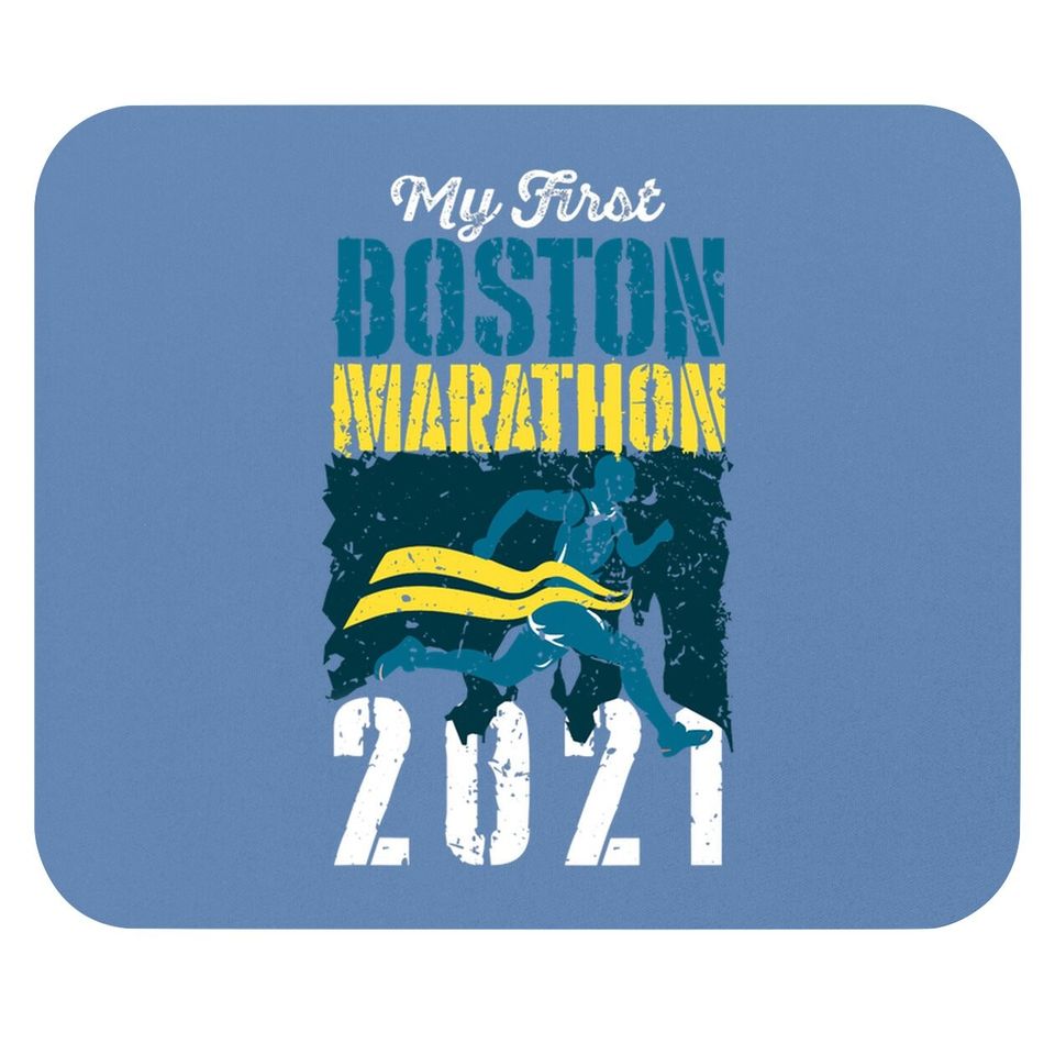 Boston 2021 Marathon Runner 26.2 Miles Mouse Pad