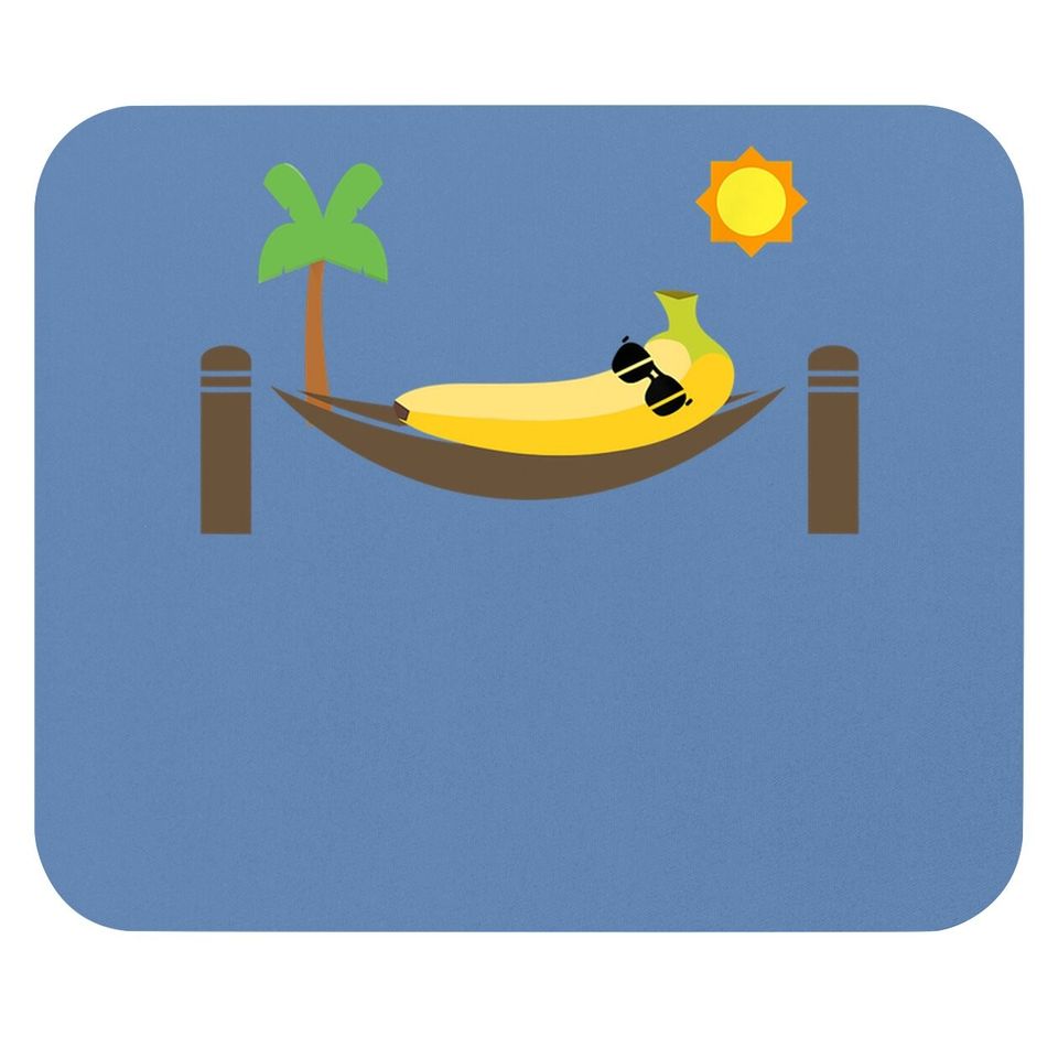Banana In A Hammock Punny Fruit Mouse Pad