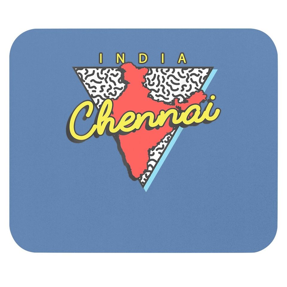 Chennai India Souvenirs Vintage Retro Triangle Mouse Pad