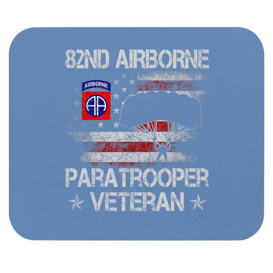 Airborne Paratrooper Veteran Flag Mouse Pad, Veterans Day Mouse Pad
