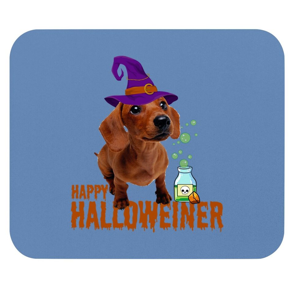 Funny Happy Halloweiner Cute Halloween Dog Lover Dachshund Mouse Pad