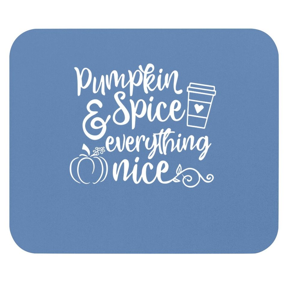 Pumpkin Spice And Everything Nice Fall Halloween Mouse Pad For Cute Graphic Letter Print Casual Short Sleeve Mouse Pad Tops