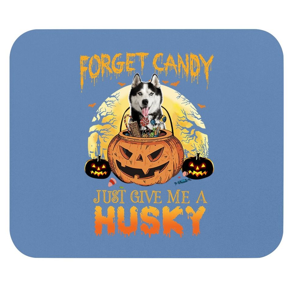 Candy Pumpkin Husky Dog Mouse Pad