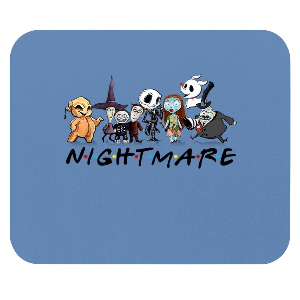 Jack And Sally With Friends Halloween Party Nightmare Before Christmas Characters Mouse Pad