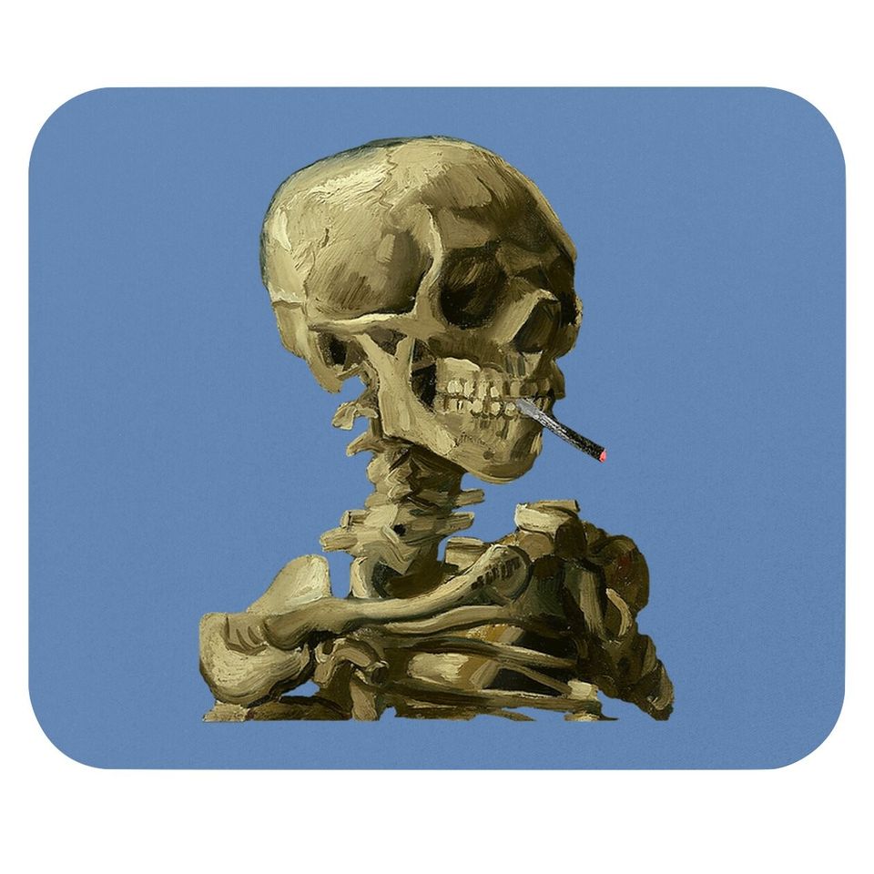 Vincent Van Gogh Skull With Cigarette Mouse Pad