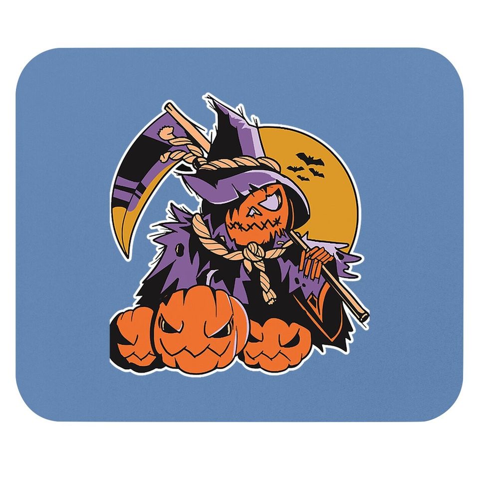 Spooky Pumpkin Head Scarecrow Classic Mouse Pad