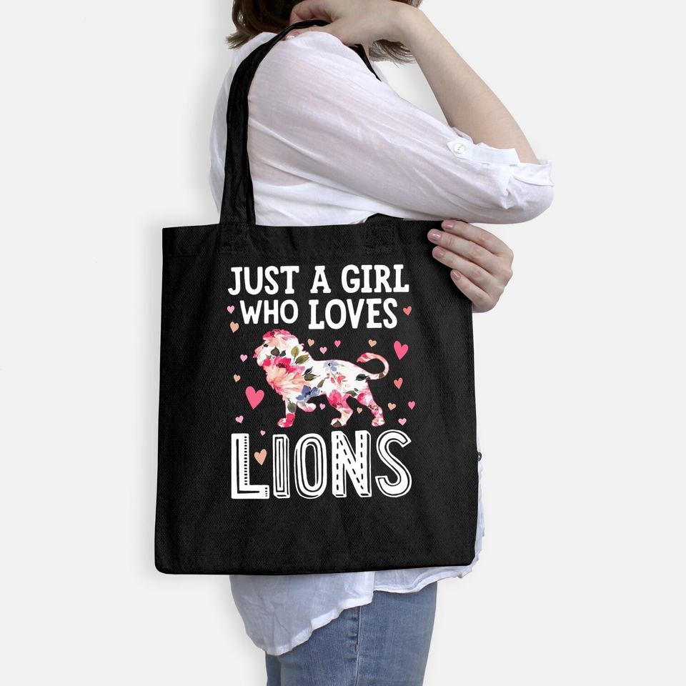 Just A Girl Who Loves Lions Bags