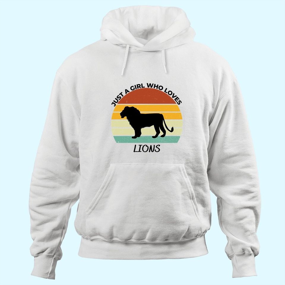 Just A Girl Who Loves Lions Classic Hoodies