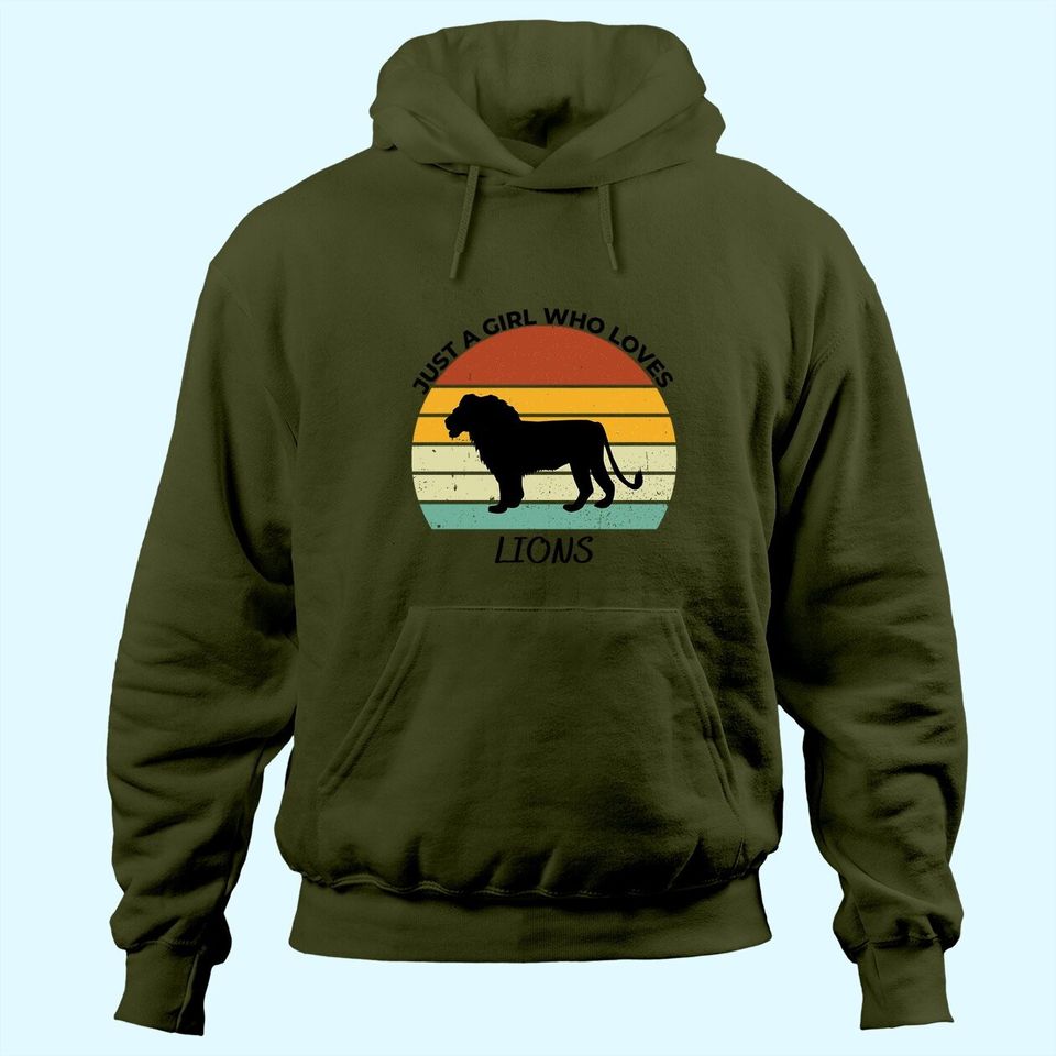Just A Girl Who Loves Lions Classic Hoodies