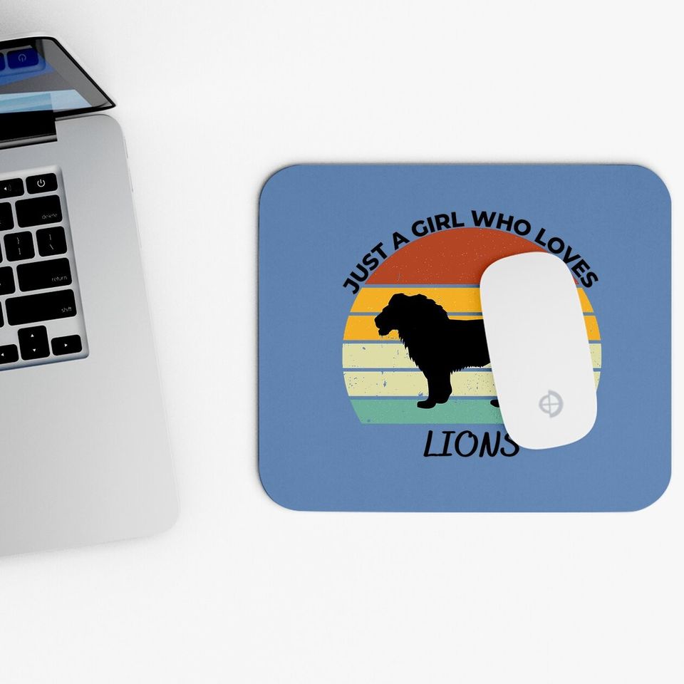 Just A Girl Who Loves Lions Classic Mouse Pads