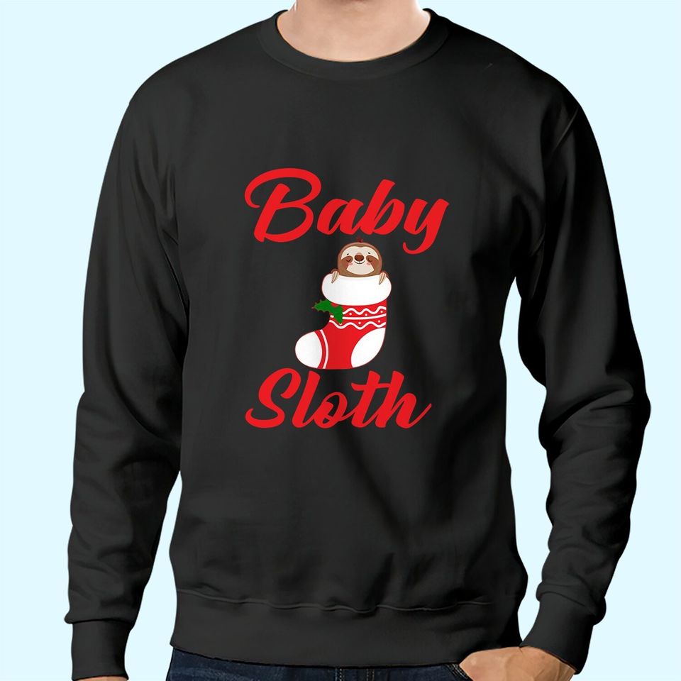 Sloth Christmas Family Matching Baby Sweatshirts