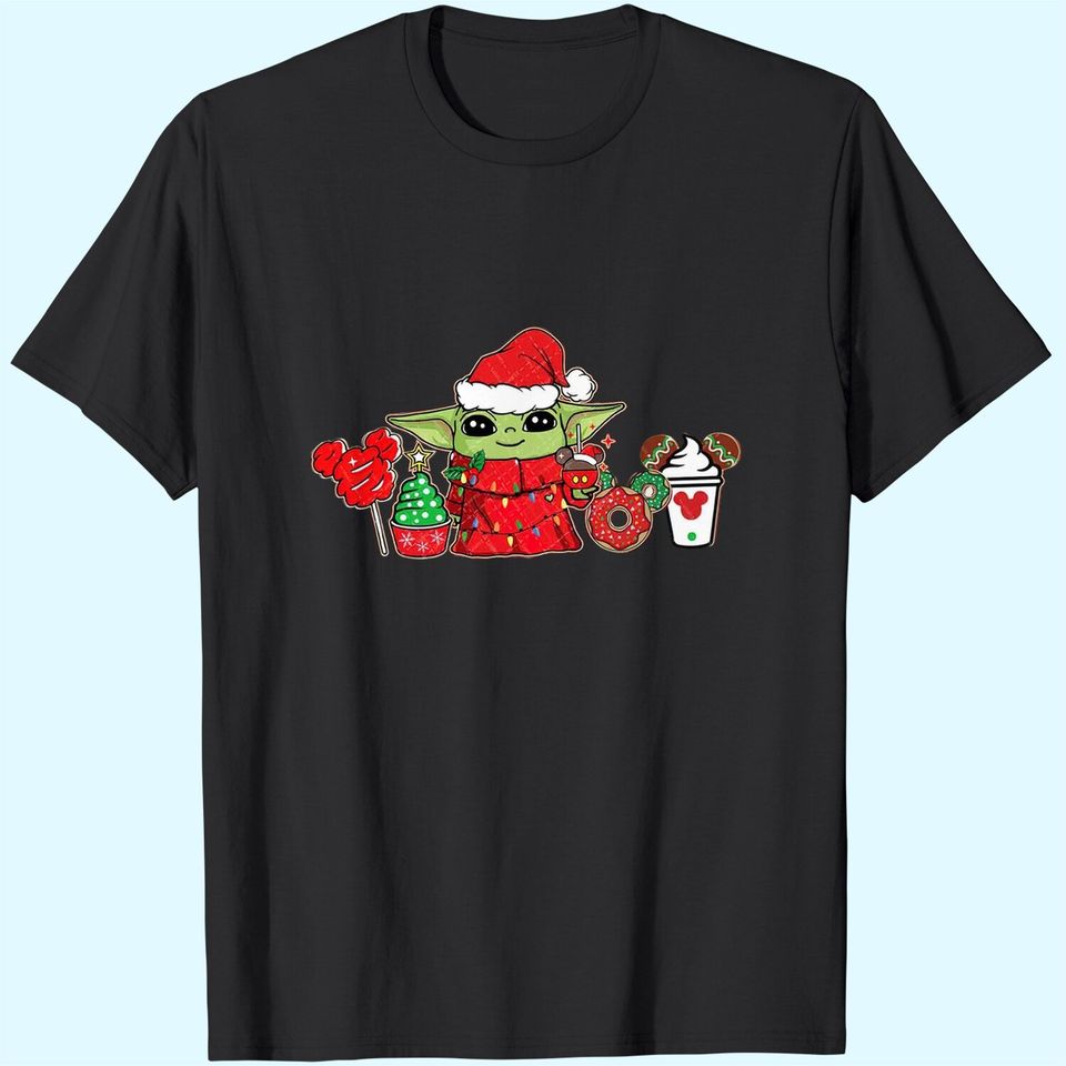 Baby Yoda Snacks Disney Christmas T-Shirts