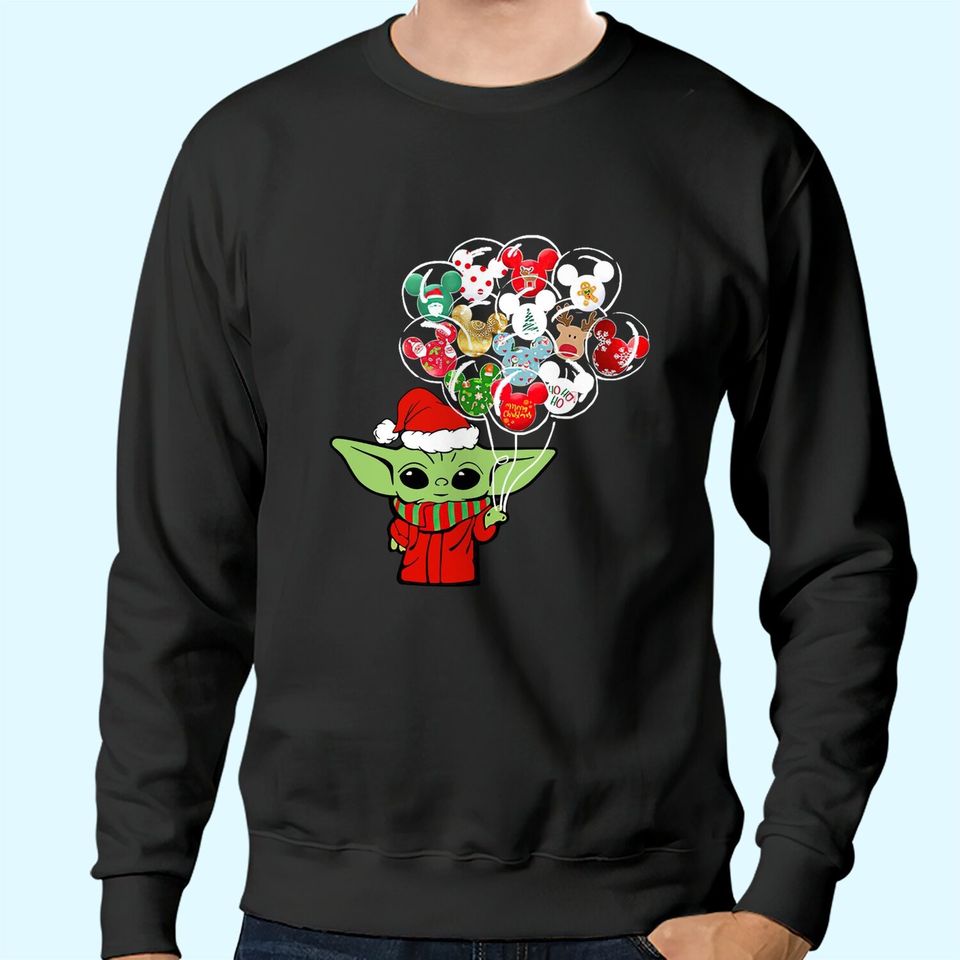 Baby Yoda Christmas Disney Balloon Sweatshirts