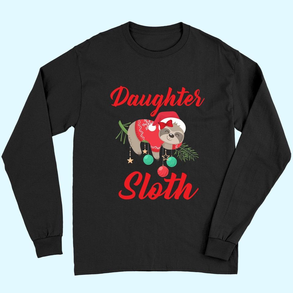 Sloth Christmas Family Matching Daughter Long Sleeves