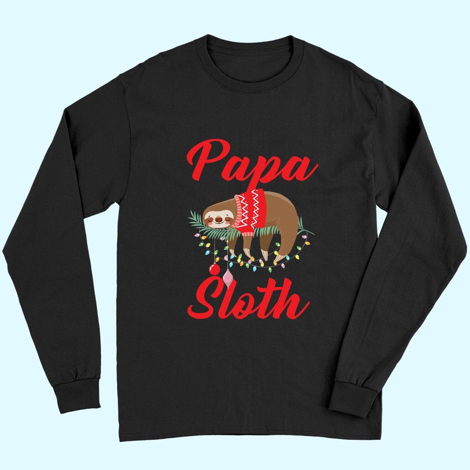 Sloth Christmas Family Matching Papa Long Sleeves