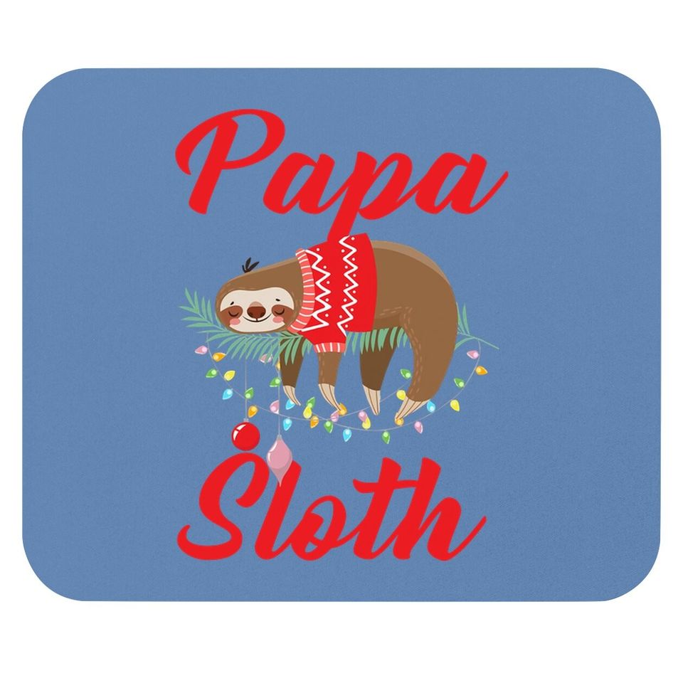 Sloth Christmas Family Matching Papa Mouse Pads
