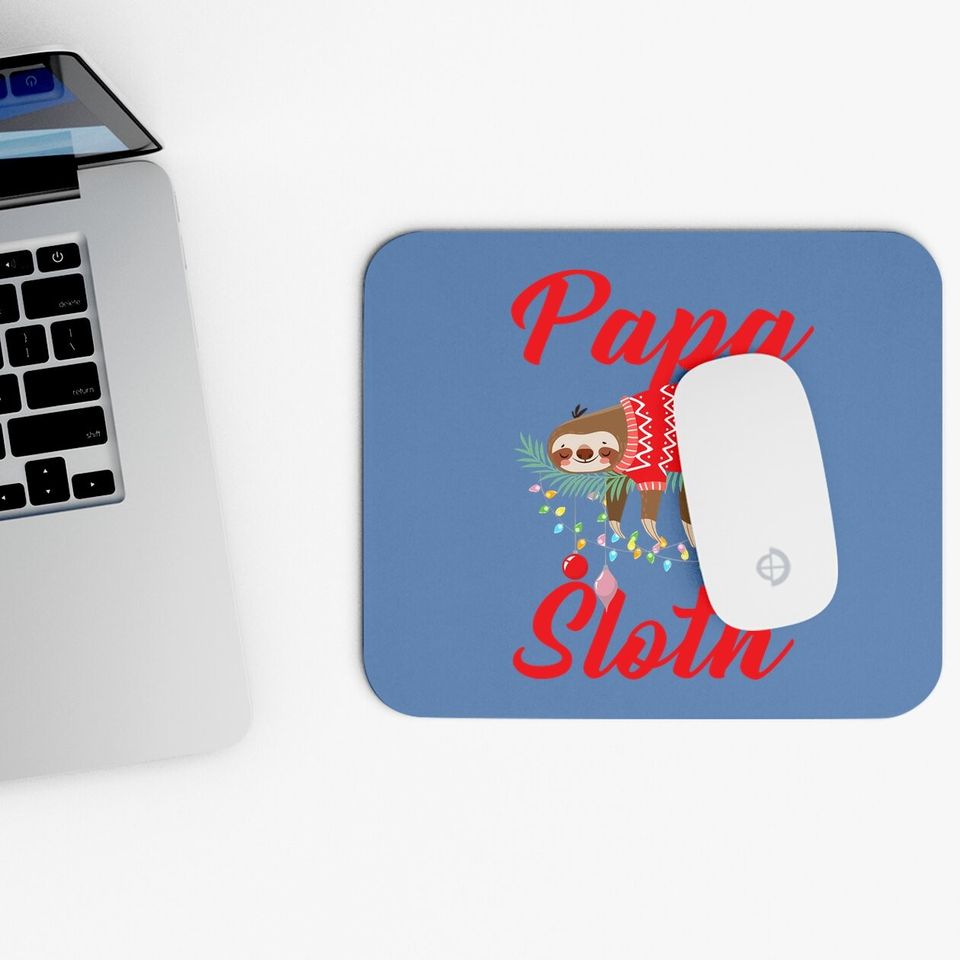 Sloth Christmas Family Matching Papa Mouse Pads