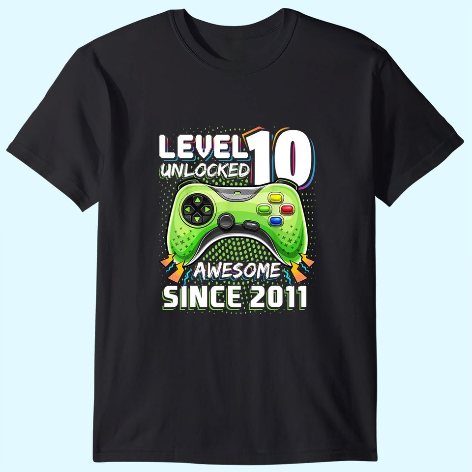 Level 10 Unlocked Awesome Video Game Gift T-Shirt