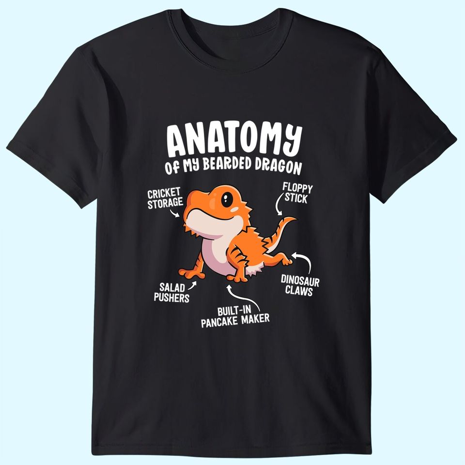 The Anatomy Of A Bearded Dragon Shirt Gift For Reptile Lover T-Shirt