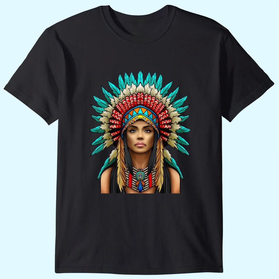 Native American Woman Indian Warrior for Women T-Shirt