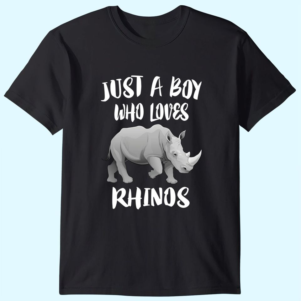 Just A Boy Who Loves Rhinos Animal T Shirt