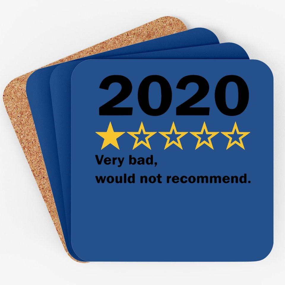 2020 Review Funny New Years Eve 2021 Coaster