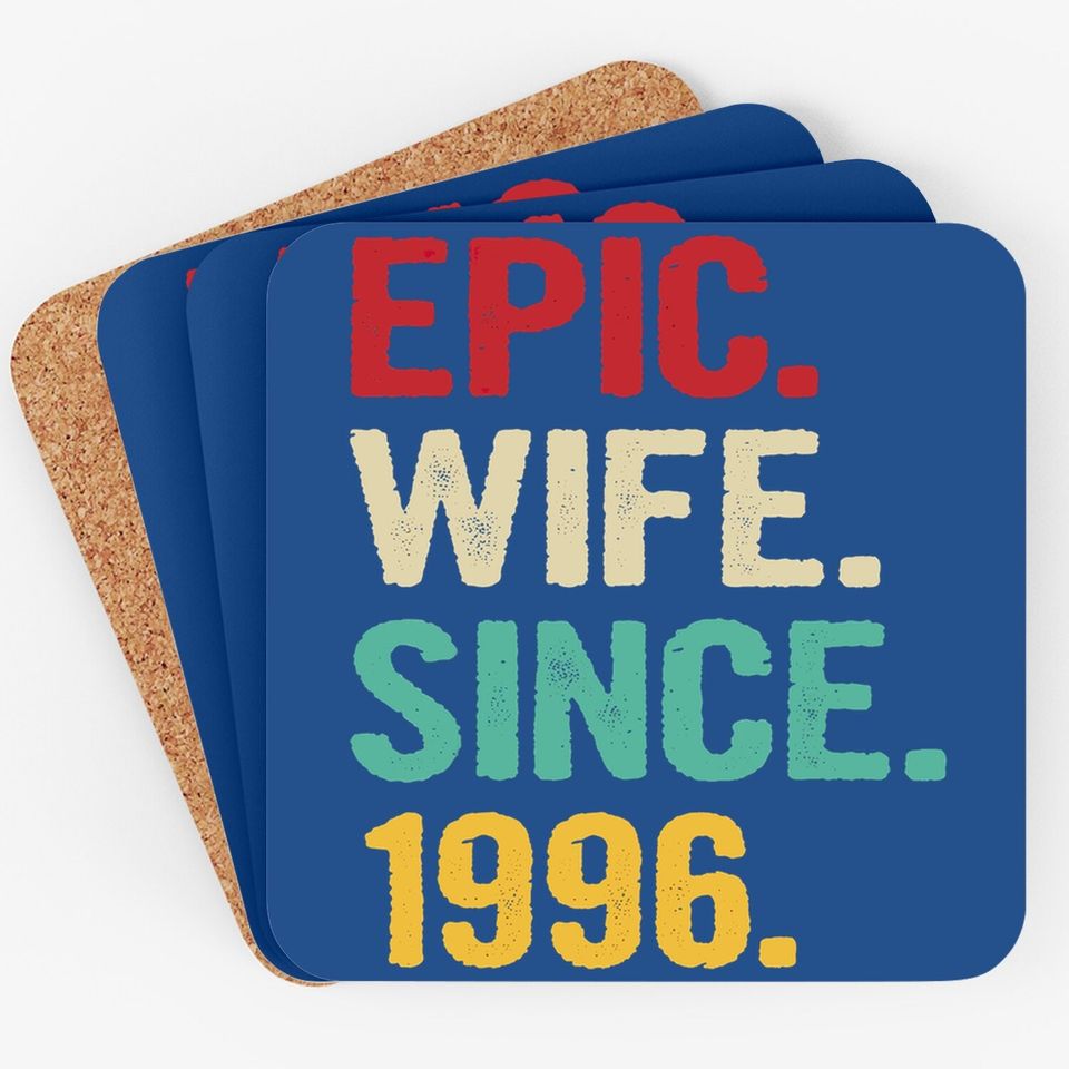 25th Wedding Anniversary Gifts For Her Epic Wife Since 1996 Coaster