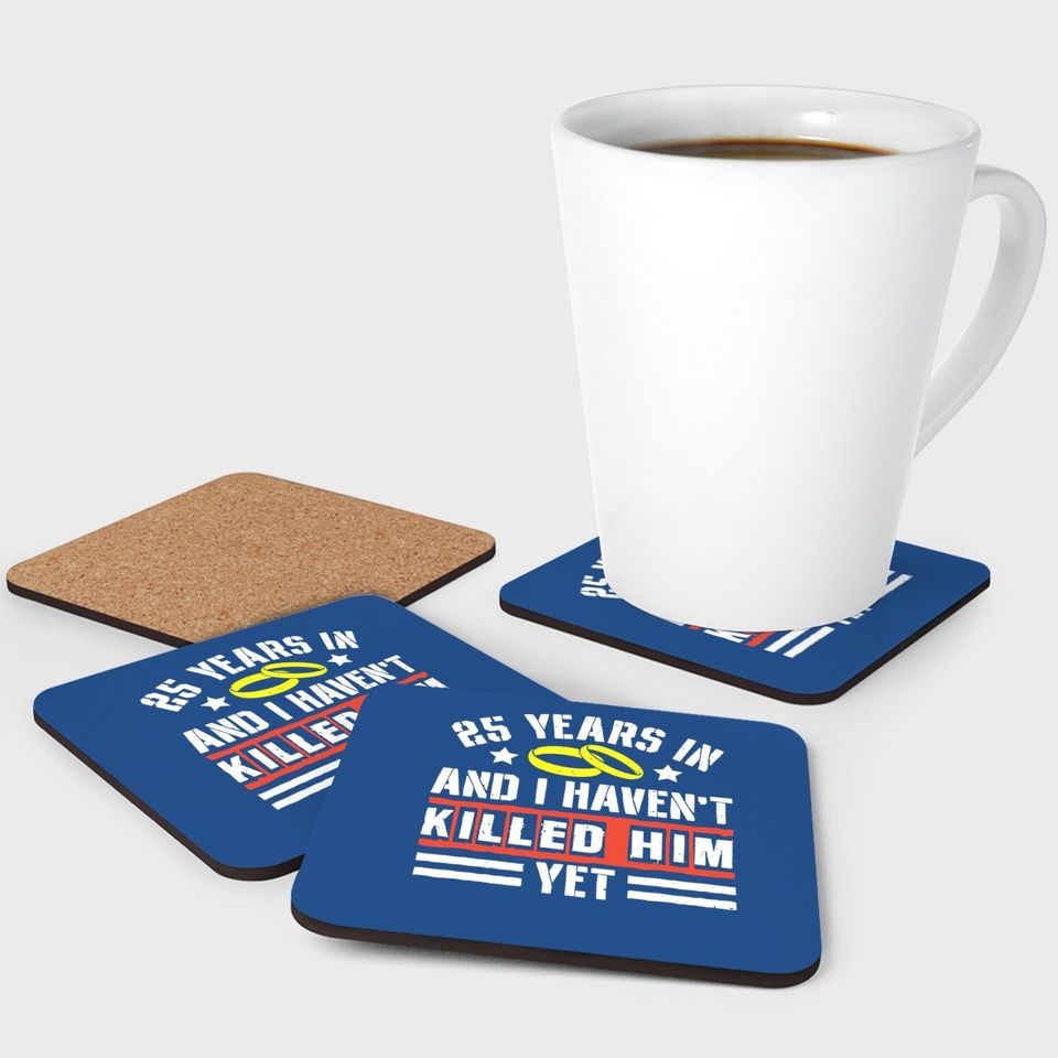 25th Wedding Anniversary Gift For Wife 25 Years Of Marriage Coaster