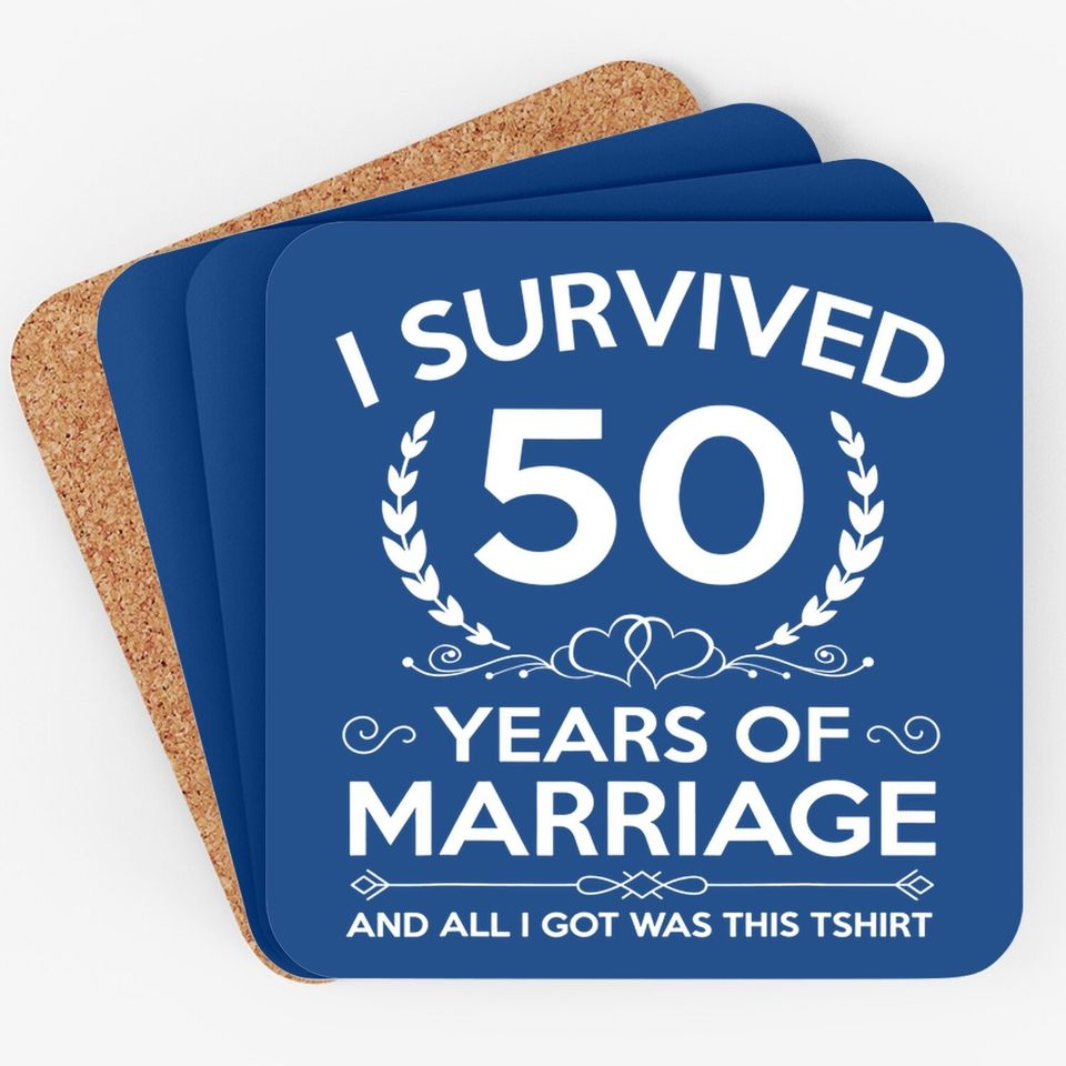 50th Wedding Anniversary Gifts Couples Husband Wife 50 Years Coaster