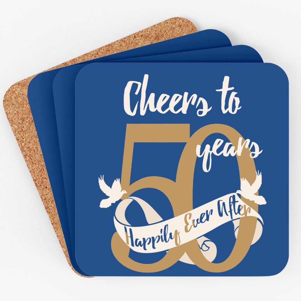 50th Wedding Anniversary Coaster Gift For Couples