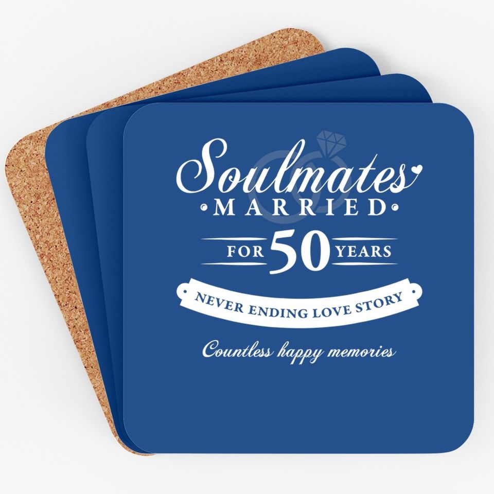 50th Wedding Anniversary 50 Years Of Marriage Coaster