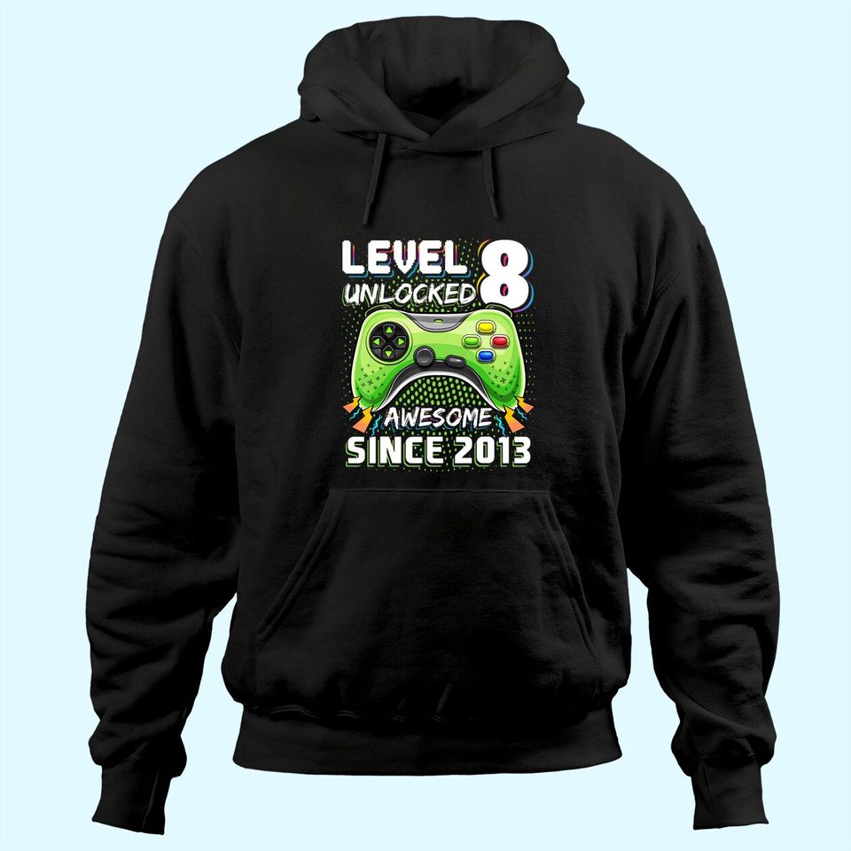 Level 8 Unlocked Awesome Video Game Gift Hoodie
