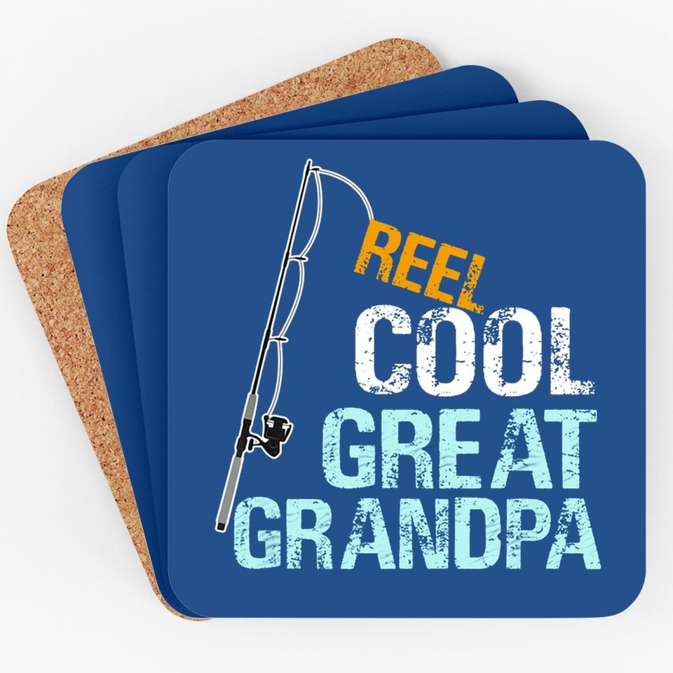Reel Cool Great Grandpa Gift From Granddaughter Grandson Coaster