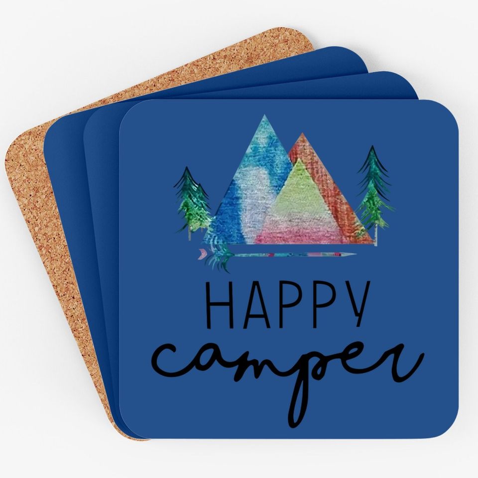 Zjp Casual Happy Camper Coaster Short Sleeve Letter Printed Coaster Tops Pullover Sweatshirt…