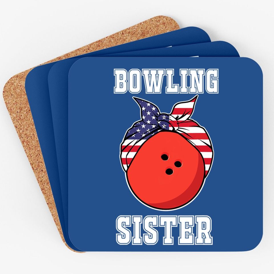 Bowling Coaster Gift Sister Of Ten Pin Bowling Player Coaster