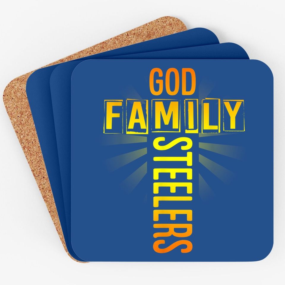 God Family Steeler Coaster Father's Day Gift Coaster Coaster