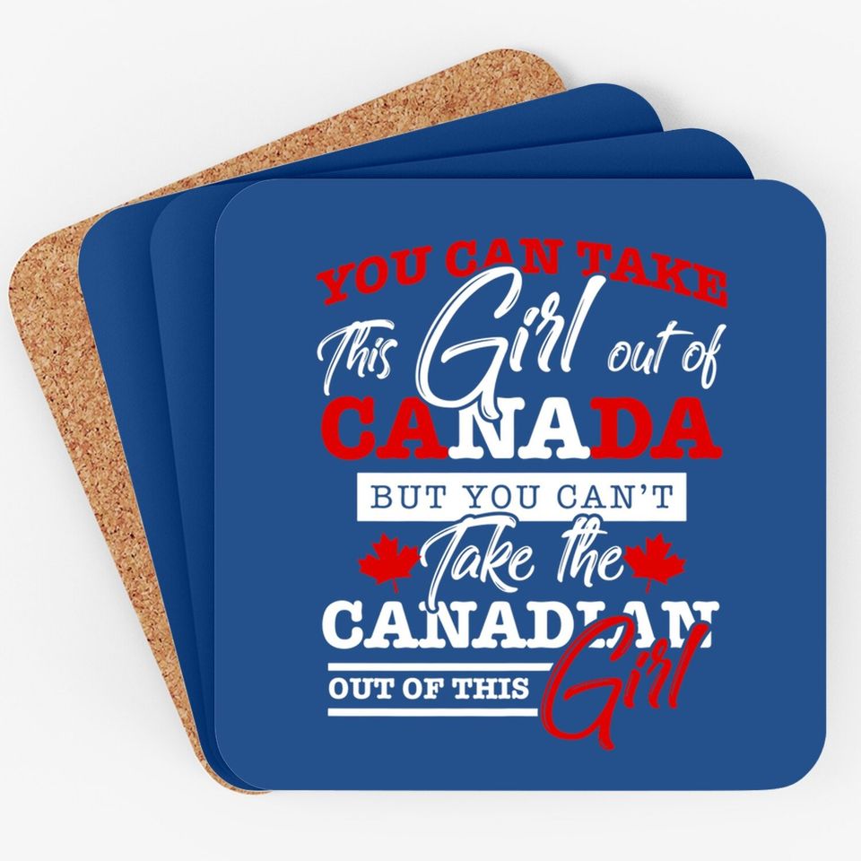 Canadian Girl Gifts Maple Leaf Canada Coaster