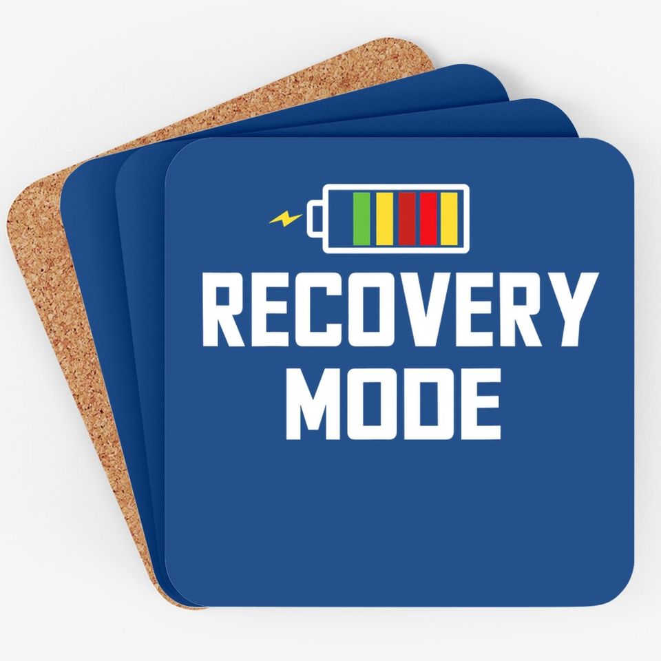 Recovery Mode Get Well Funny Post Injury Surgery Rehab Gift Coaster
