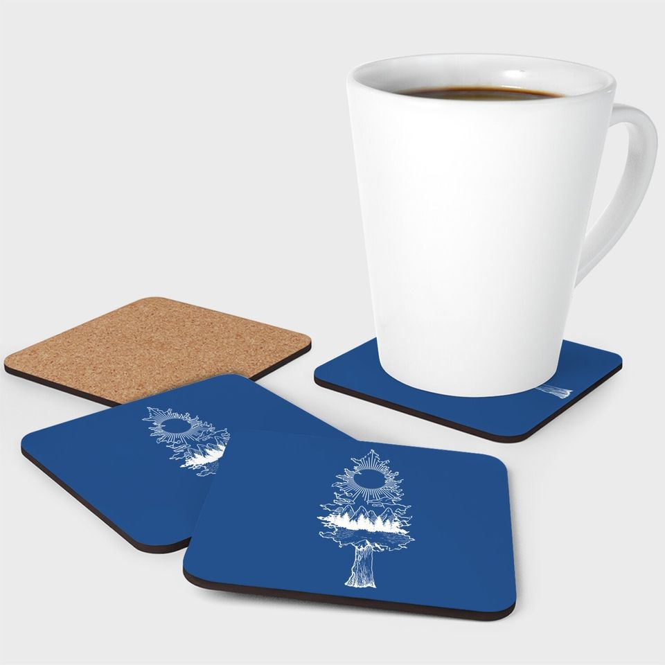 Classy Mood Pine Tree Coaster Nature Lover Camping Hiking Adventure Outdoors Coaster