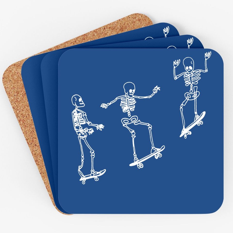 Funny Skeleton Skateboard Coaster Coaster