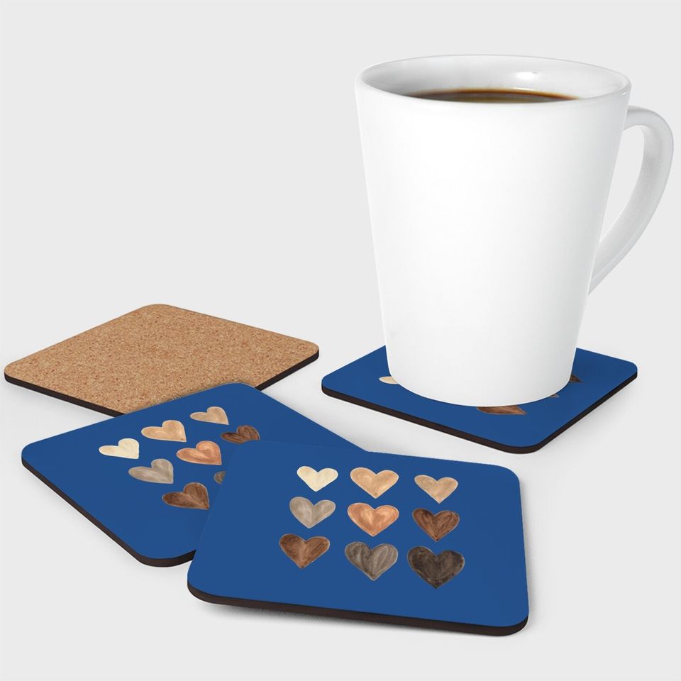 Melanin Hearts Social Justice Equality Unity Protest Coaster