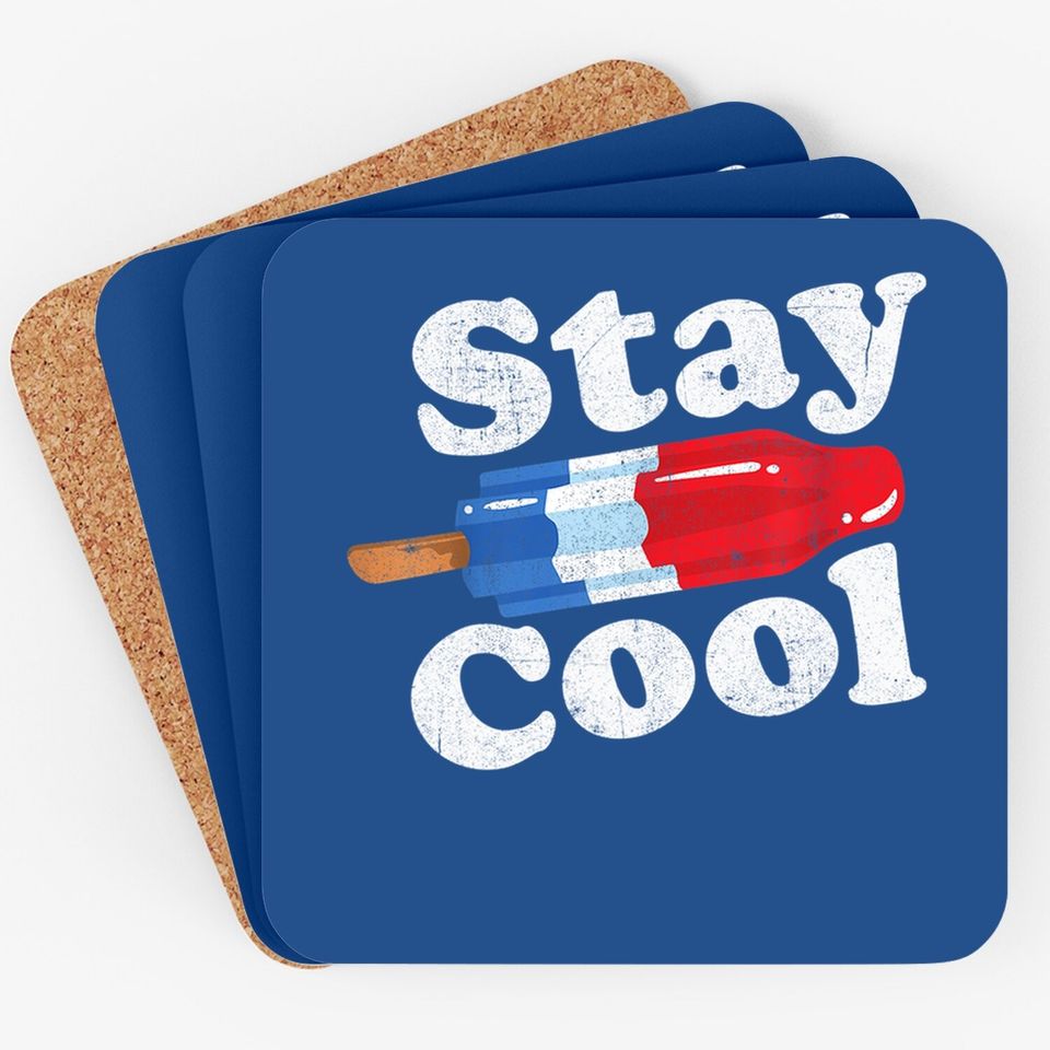 Summer Popsicle Stay Cool Funny Bomb Retro 80s Pop Gift Coaster